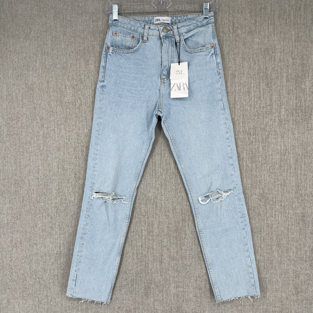 Zara Sky Blue High Rise Women's Jeans